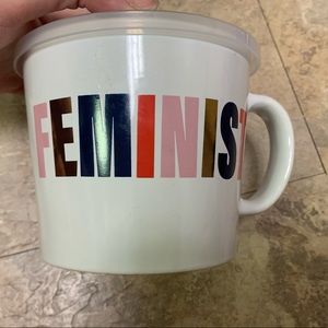 “FEMINIST” Soup/Souper Mug with Lid - NEW